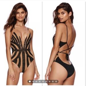 Black Strappy Women's Swimsuit. Now On SALE!